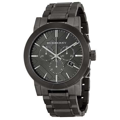 burberry 9354|Burberry Chronograph Dark Grey Dial Black Ion .